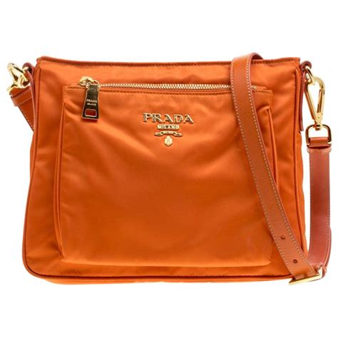 orange prada nylon|Prada nylon purses.